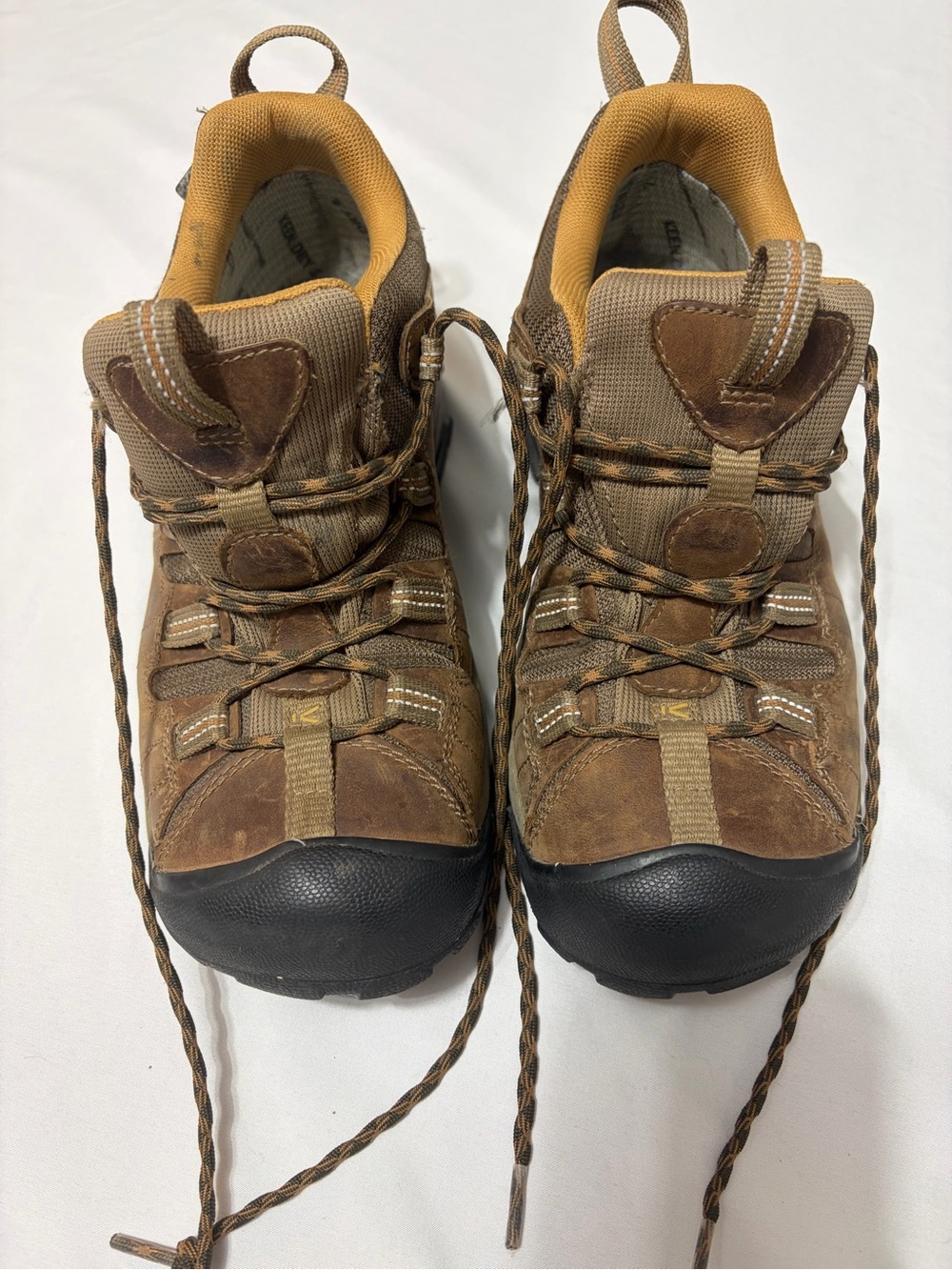 KEEN Targhee II Waterproof Low Hiking Shoes Mens Size 8 Brown Leather 1010125
